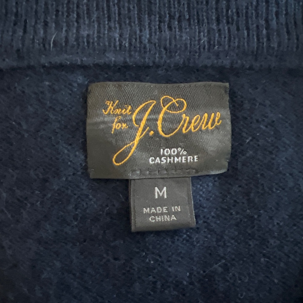 J. Crew Cashmere crewneck sweater NAVY - Picture 2 of 2